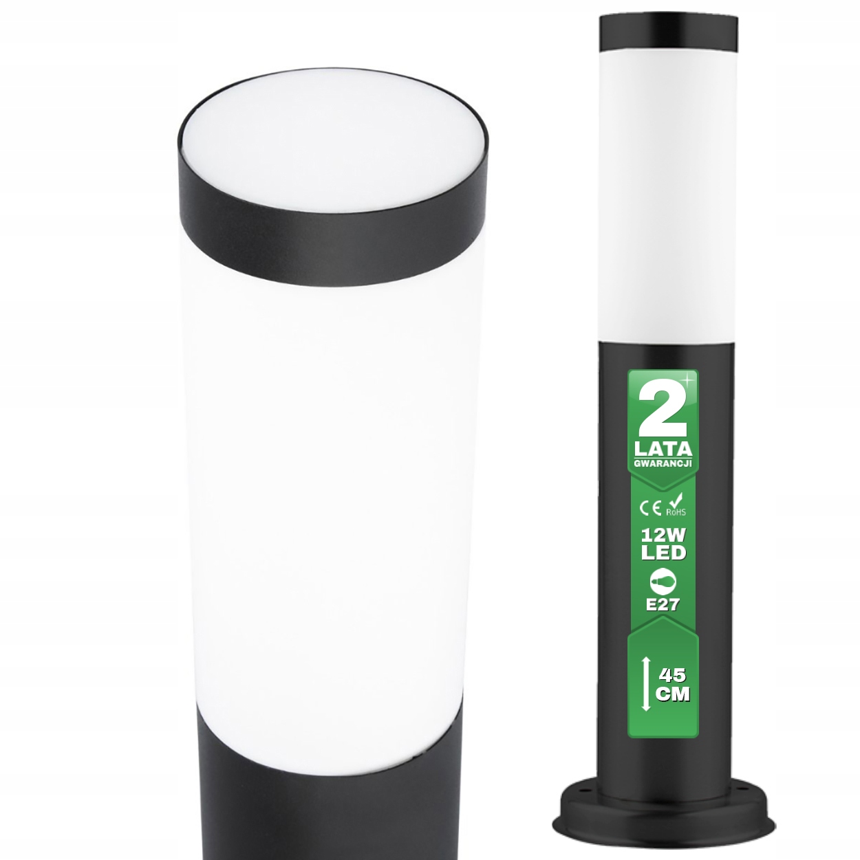 

Lampa Ogrodowa Stojąca Zewnętrzna E27 Słupek 45cm
