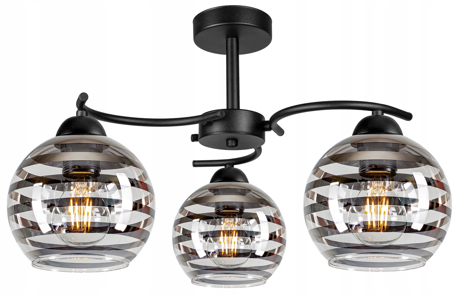 

Szklana Lampa Wisząca Sufitowa Żyrandol Kule Led