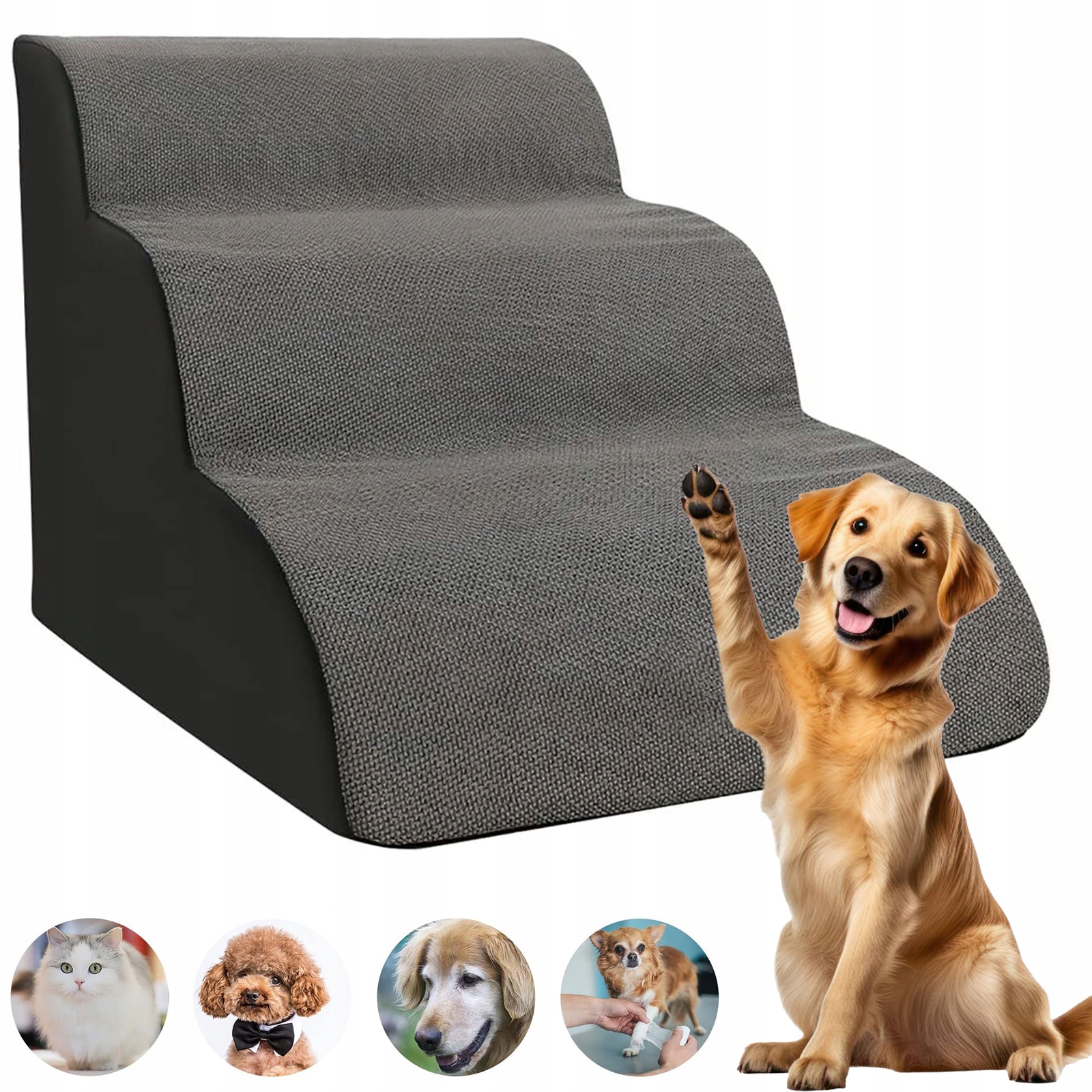 Levně Nové Schody Pro Domácí Zvířata Schody Pro Psy Šlezací Rampa Houbička Plošina Kategorie 3 Schody