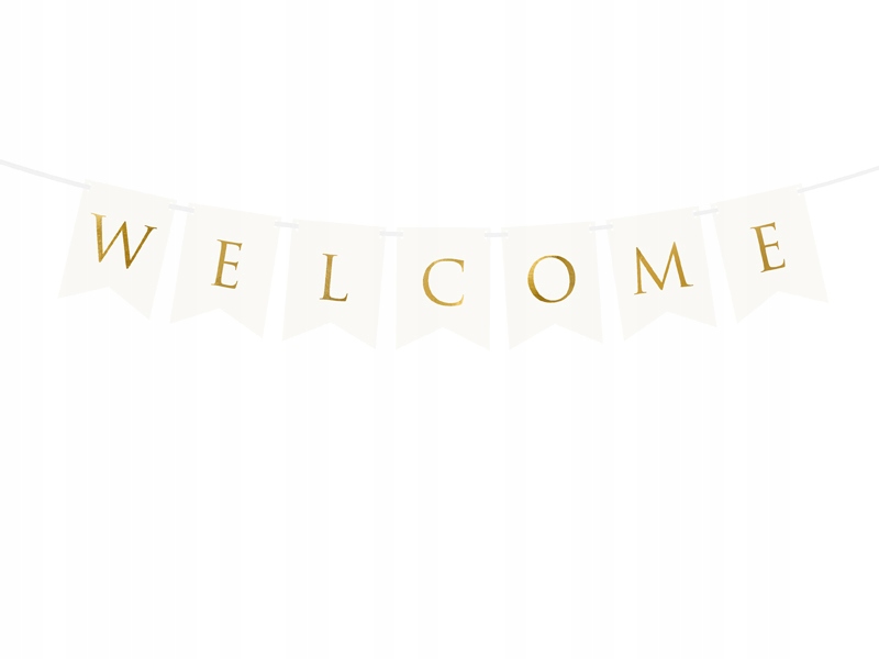

Baner weselny Welcome, dekoracje