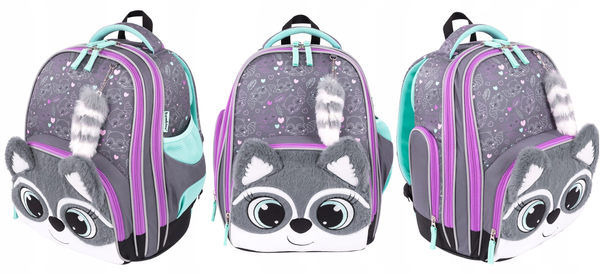 PLECAK TORNISTER WCZESNOSZKOLNY PREMIUM RACOON SZOP Kod producenta BAMBINO RACOON