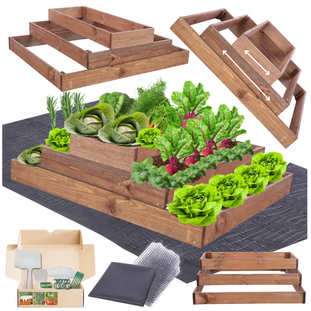 Pařeniště kaskádový regulovaný impregnát zeleninový záhon vyvýšená 27x90x60