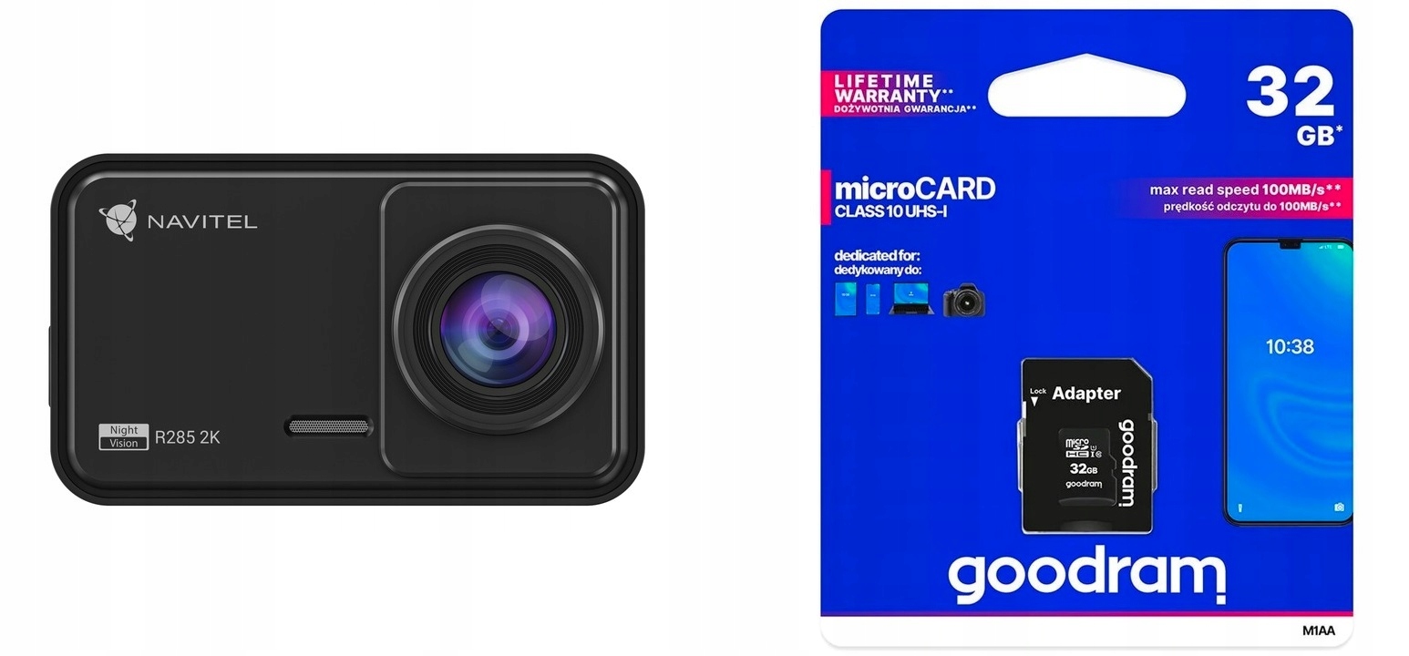 Navitel R285 Rejestrator jazdy kamera samochodowa G-Sensor + 32GB Goodram