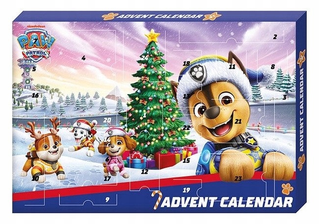 Адвент-календарь Jiri Models Paw Patrol для мальчиков, 24 сюрприза: пастель, печати, наклейки