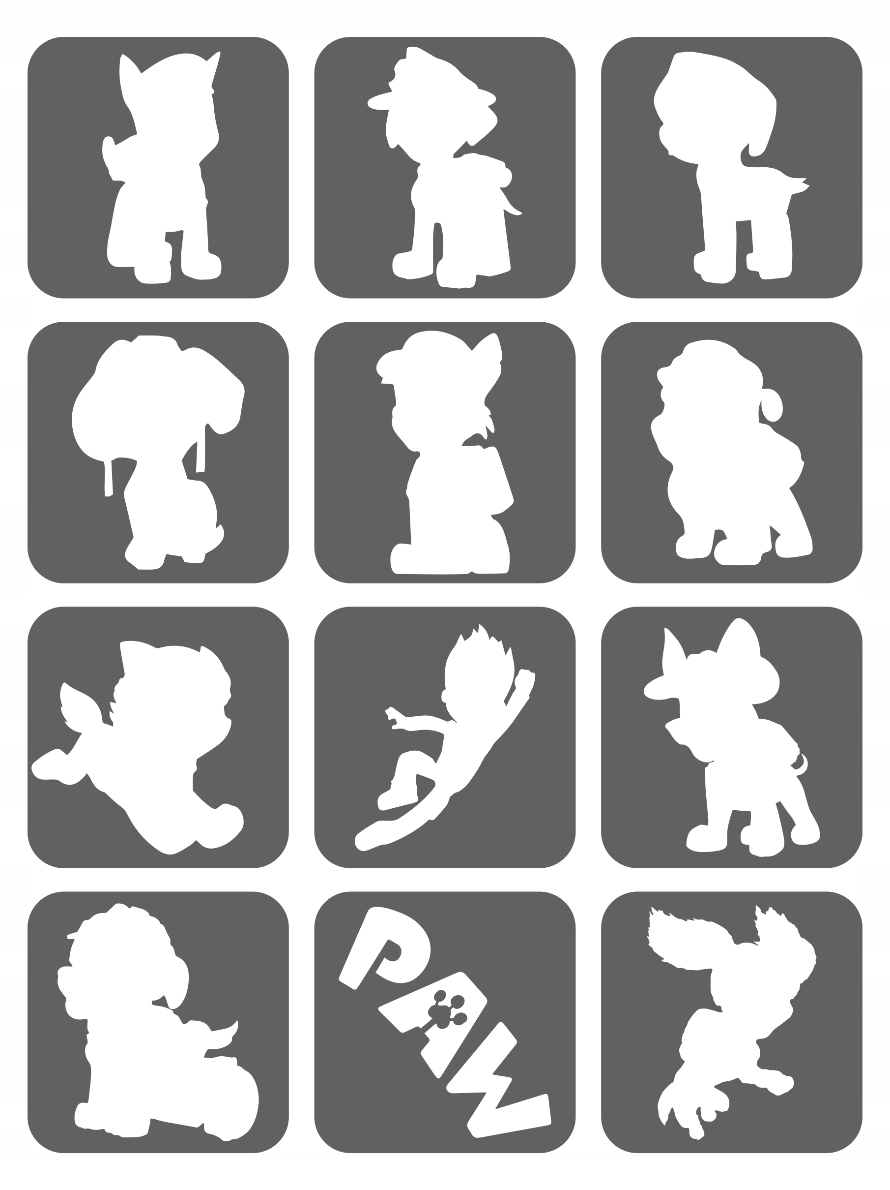 Szablony Do Tatuaży Brokatowych Psi Patrol Mały