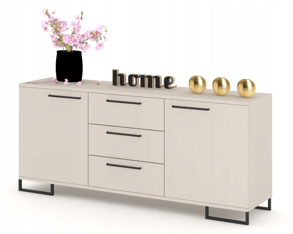 Komoda s zásuvkami do obývacího pokoje Vitrína Rtv skříňka Loft Hana Kašmír 180