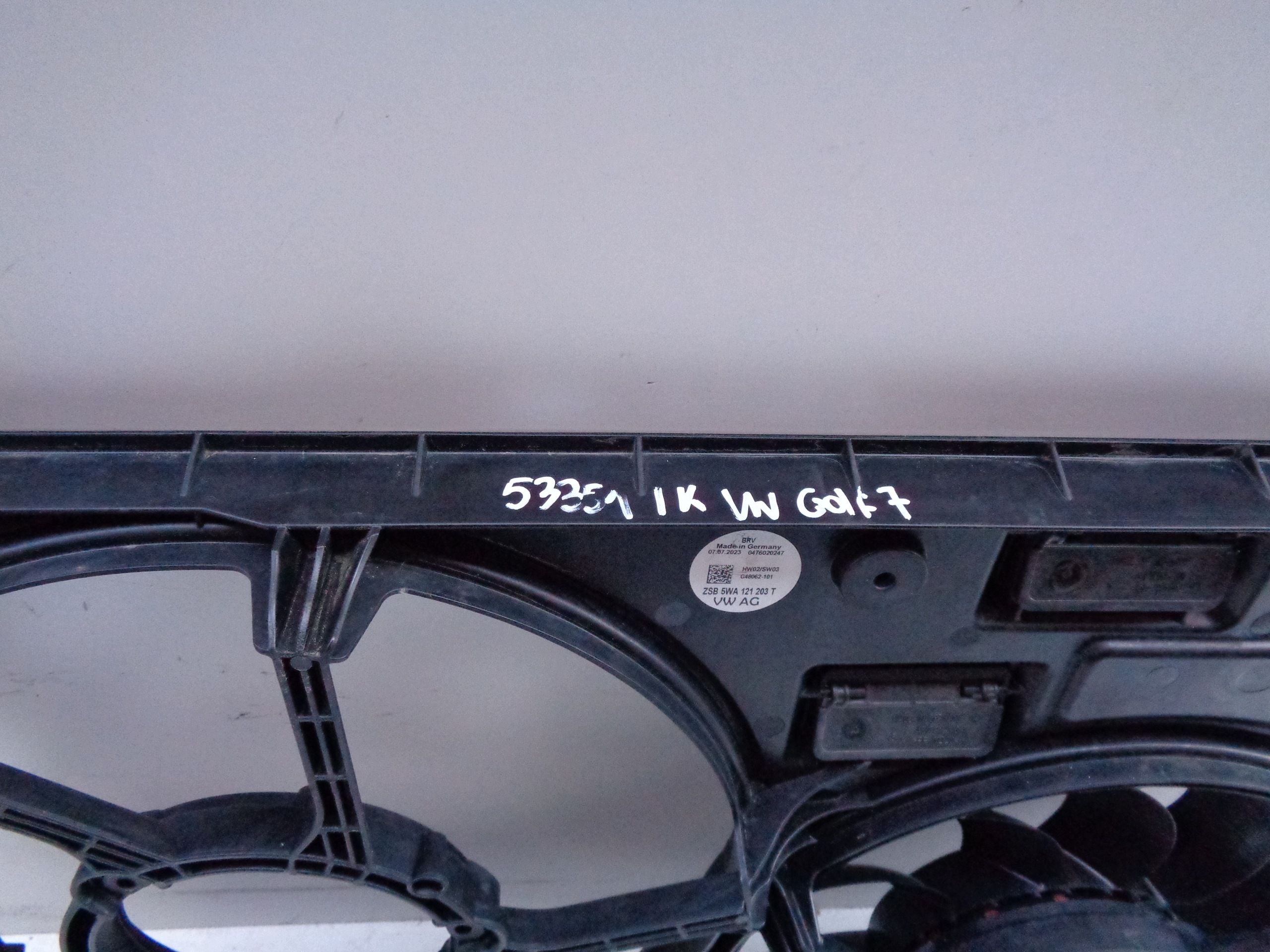 ventilátor obal VW GOLF VII 7 5G 5G0 12- NR 53351