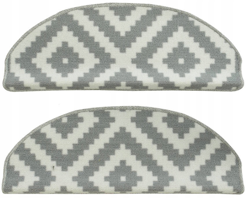 PODUMOWANE SZARE NAKŁADKI DYWANIKI NA SCHODY DREWNIANE ROMBY 67x24+3cm Typ nakładki wewnętrzne