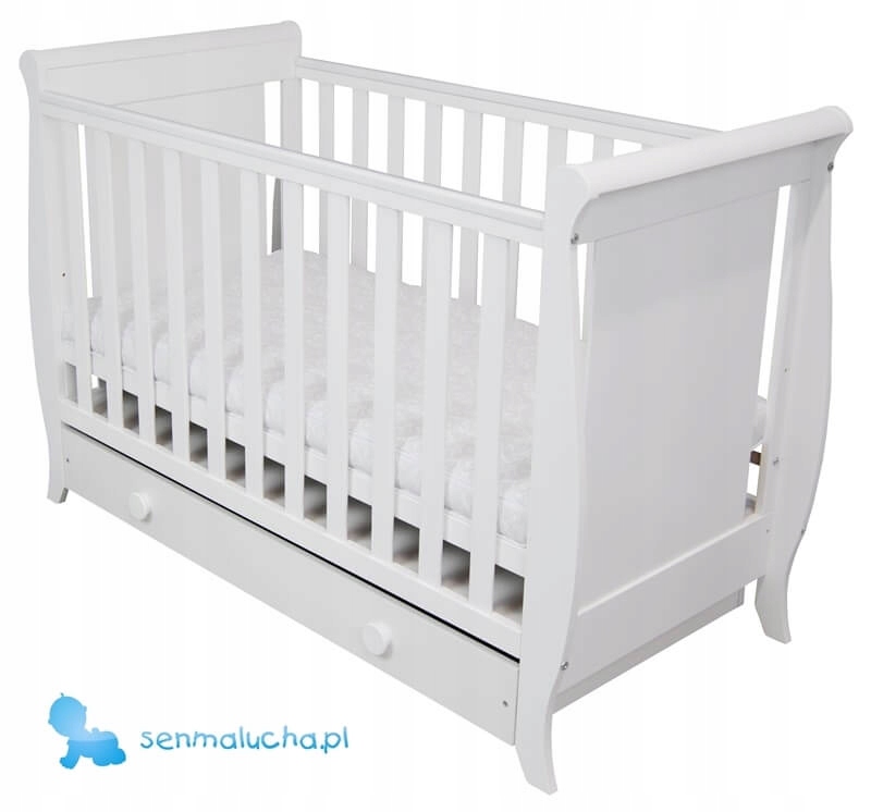 Łóżeczko Misza szuf. gryzaki materac KPG barierka Marka Senmalucha