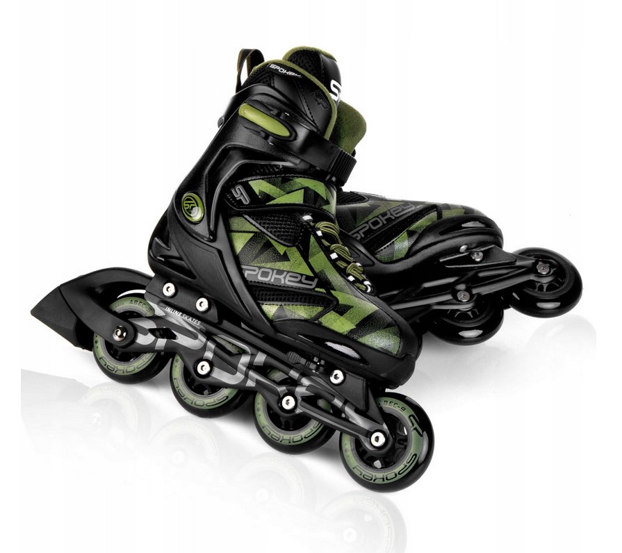 Kolečkové Brusle brusle 2v1 Spokey Makan Bk/gr 32-35