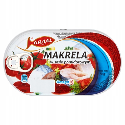 Graal Makrela v rajčatové omáčce 15 x 170 g