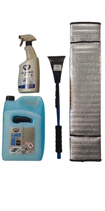 ZESTAW ZIMOWY K2 ODMRAŻACZ PŁYN DO SZYB SKROBACZKA