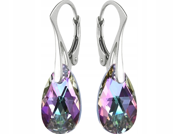 

Srebrne Kolczyki Swarovski Migdał 16mm