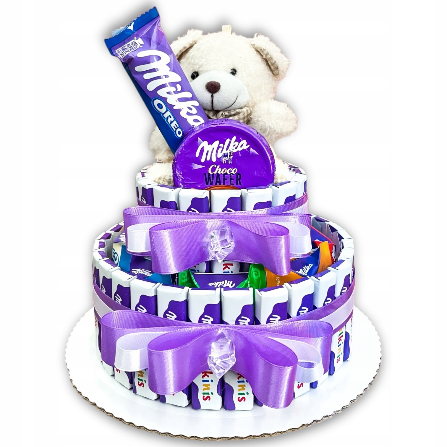 Zestaw prezentowy Tort ze słodyczy Milka dla Dziecka Urodziny Komunia