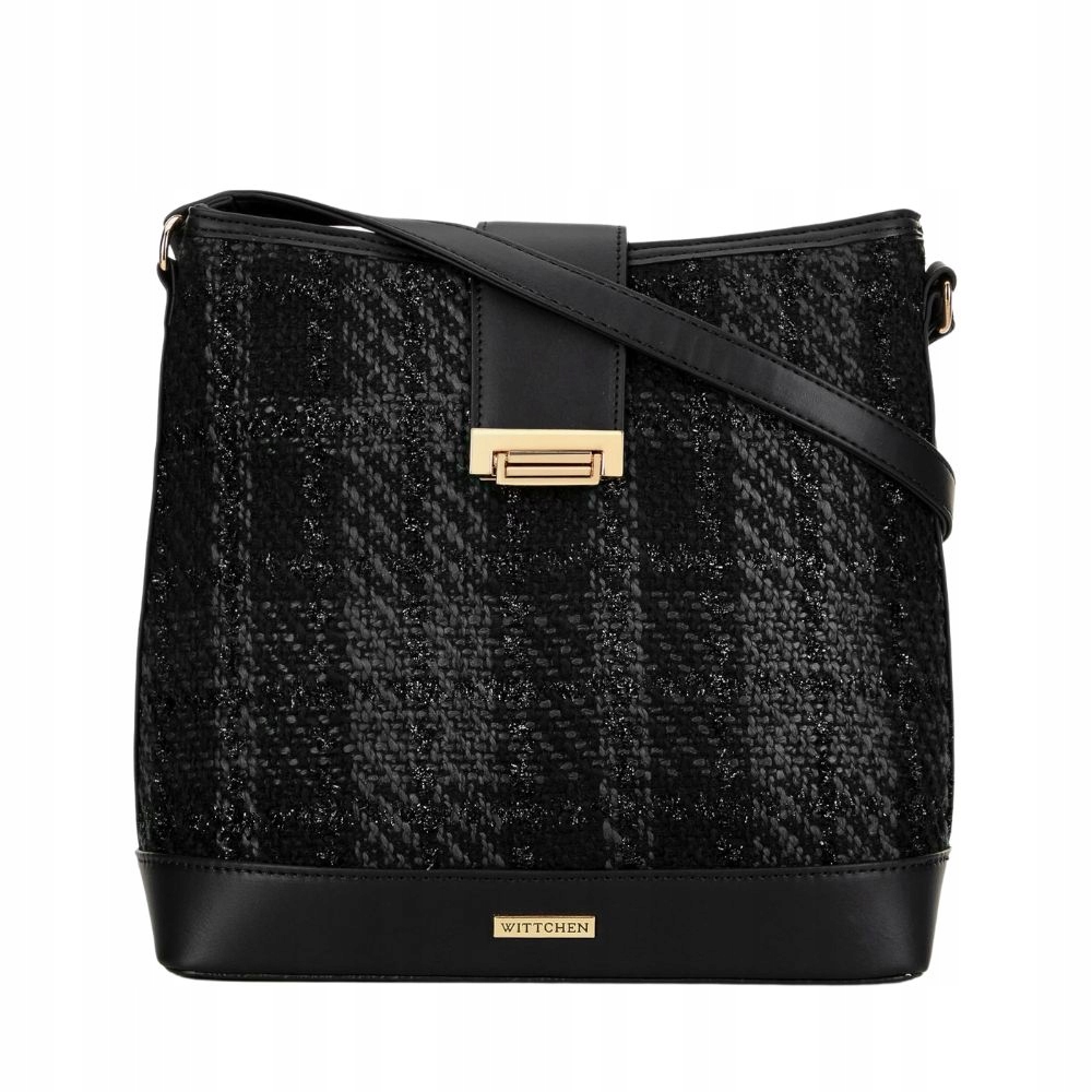 Černá dámská taška z tkaniny bouclé Wittchen 99-4Y-415-1