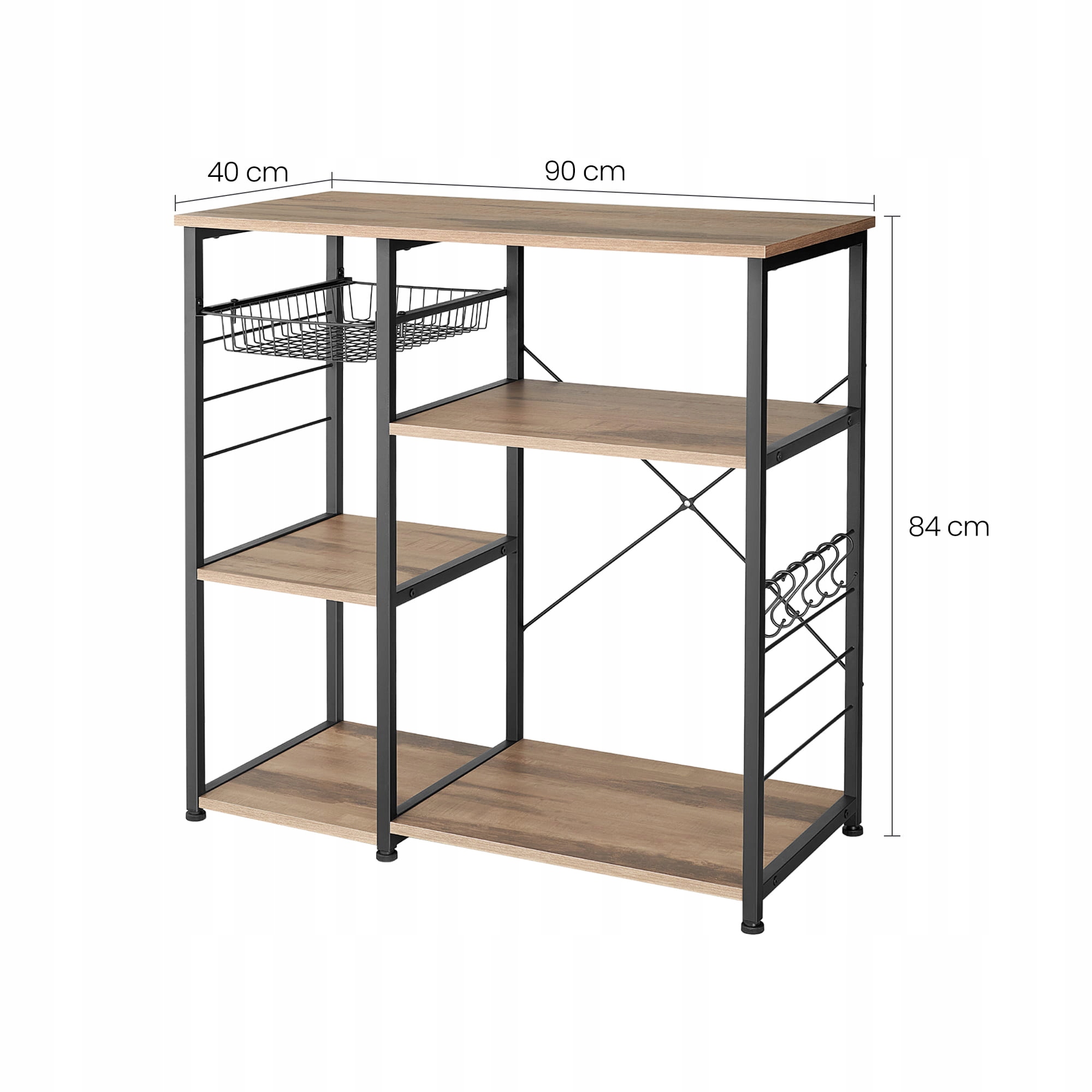 Regał szafka wyspa kuchenna industrialna rustykalna z metalem Materiał płyta laminowana