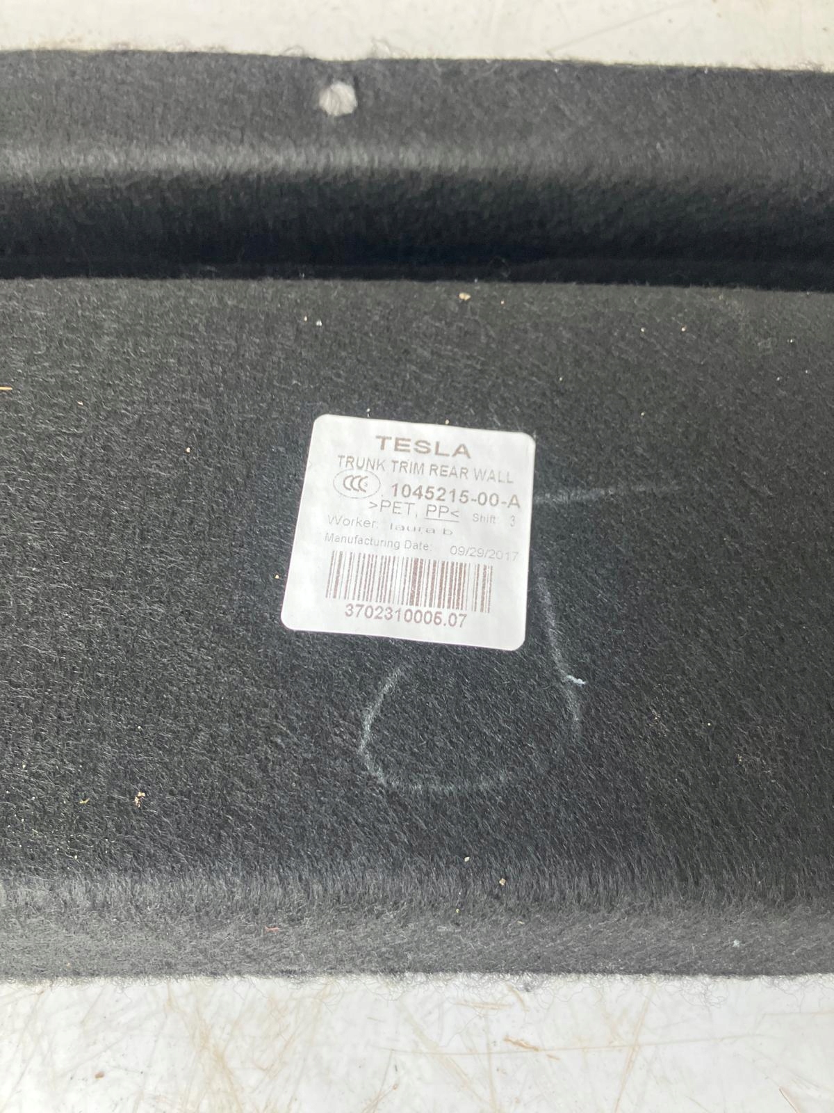 mats boot 1045215-00 TESLA MODEL S