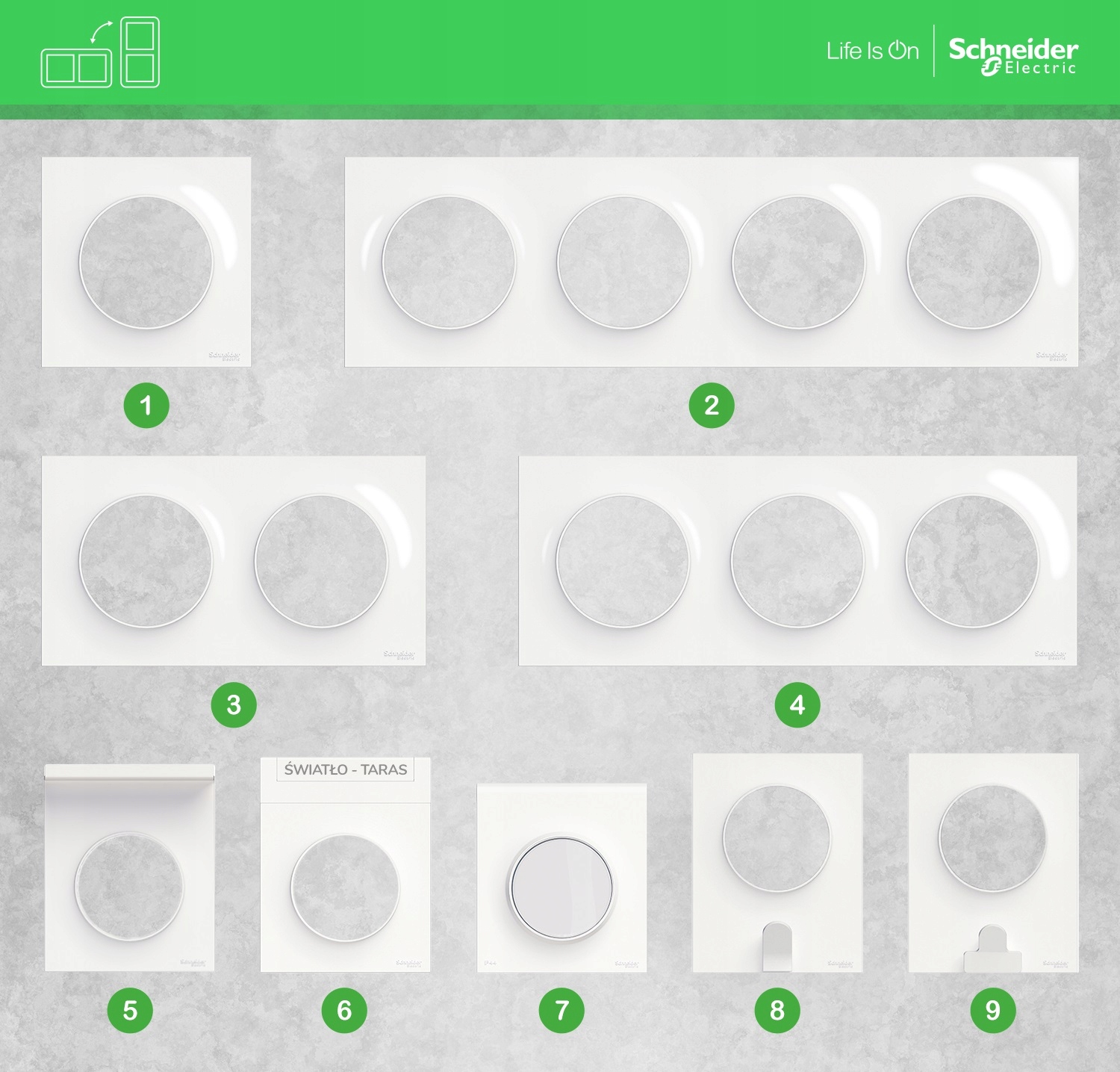 SCHNEIDER ODACE STYL RAMKA PODWÓJNA S52P704 Kolor biały