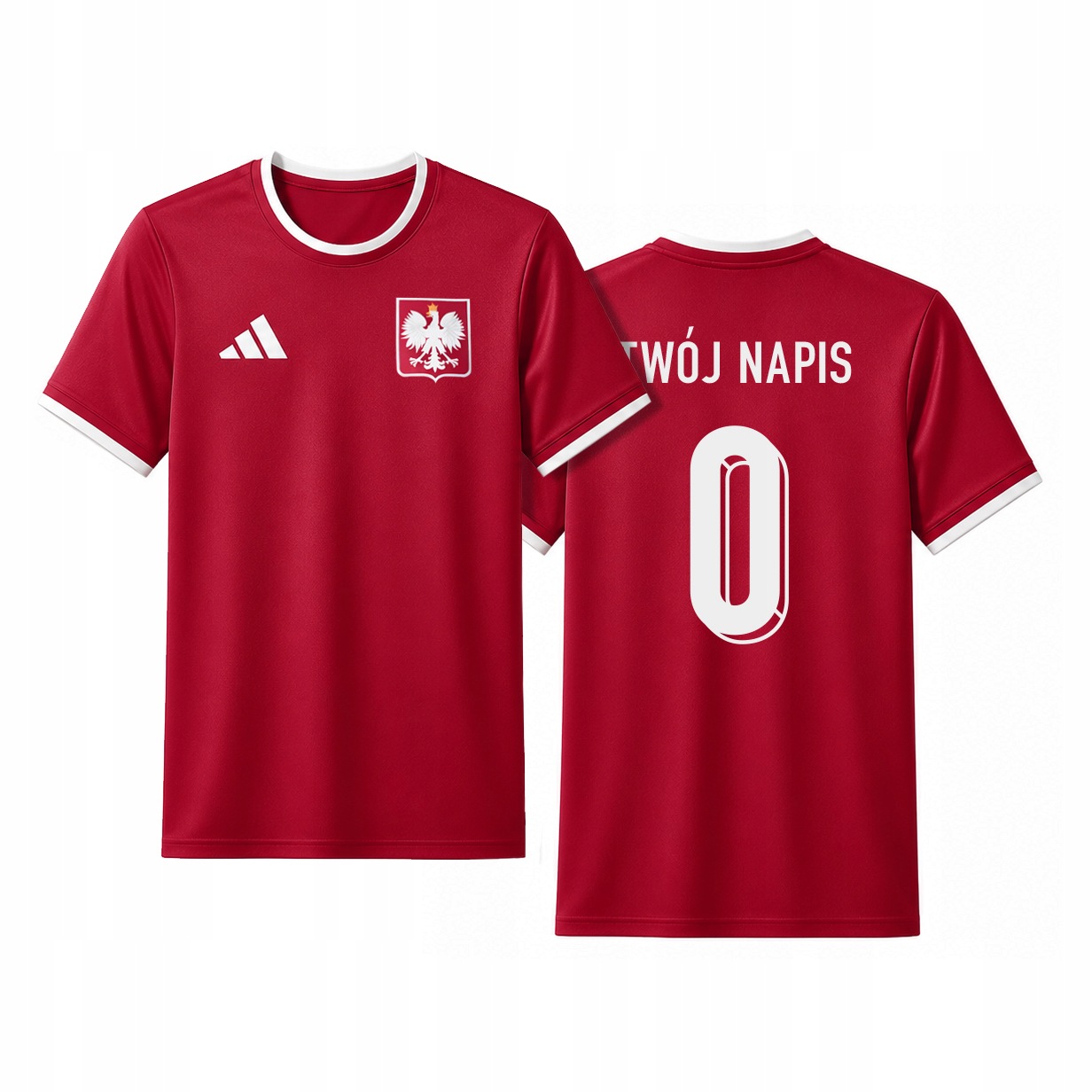 Koszulka piłkarska Adidas Polska Personalizacja Własny Nadruk Imię XXL