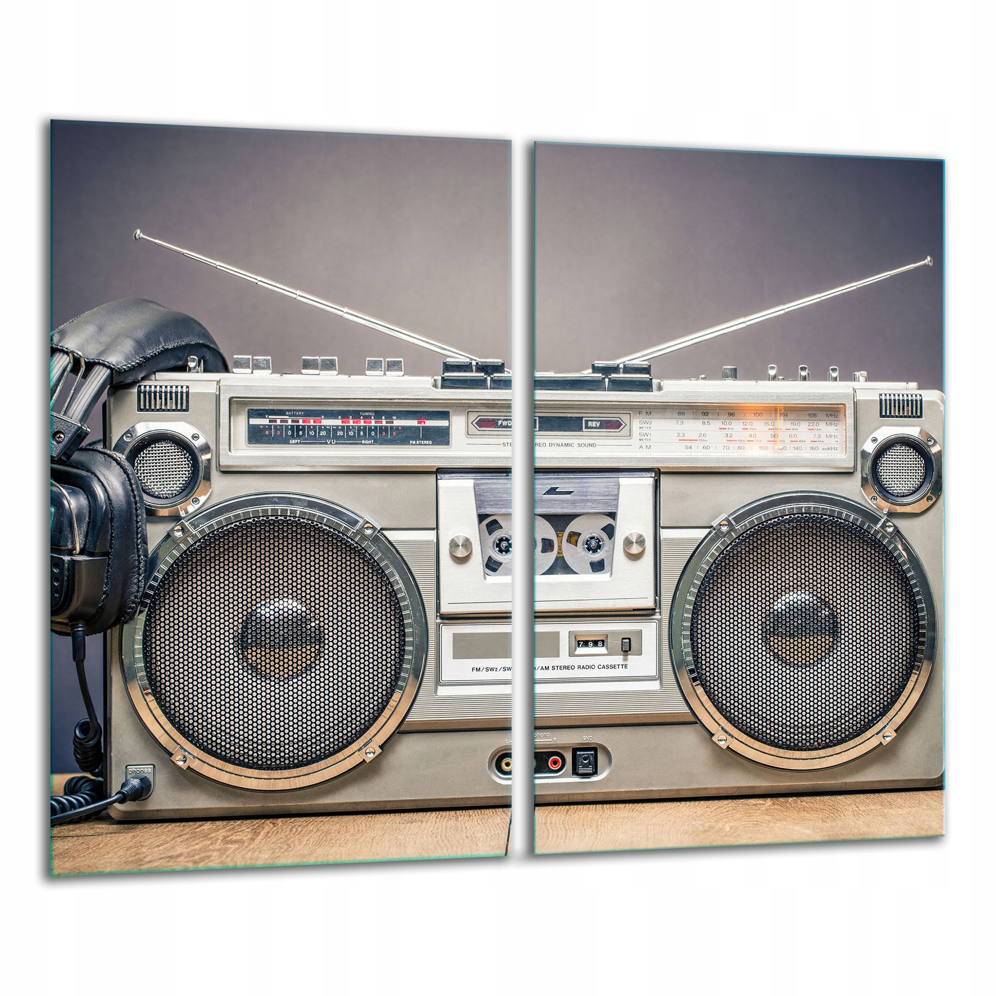 Skleněná Krájecí Deska 2x 30x52 Radio Tvrzené Sklo Kuchyně 7v1