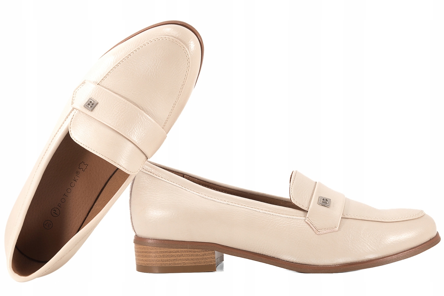 Potocki 26-12786 Dámské Mokasíny Polobotky Lordsy Eko béžové Béžová 36