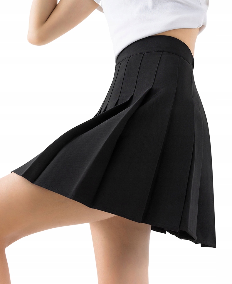 SPÓDNICA PLISOWANA MINI SPÓDNICZKA Z PODSZEWKĄ Wzór dominujący bez wzoru