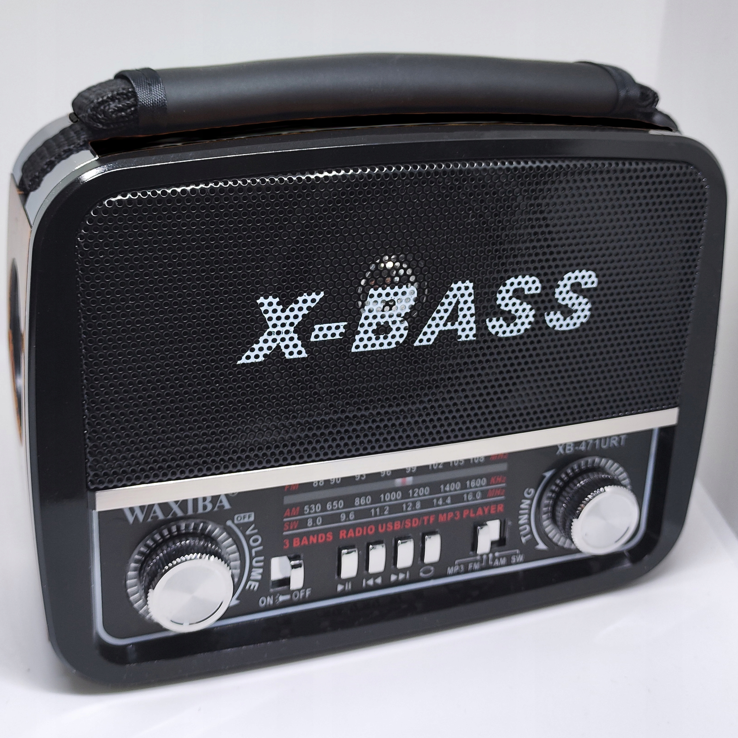 RADIO KUCHENNE PRZENOŚNE SIECIOWE NA BATERIE FM/AM/SW USB AUX SD MP3 Model E847-2