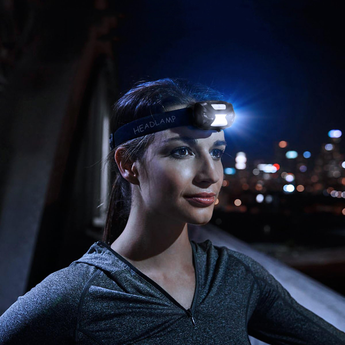 MOCNA X13 LATARKA USB CZOŁOWA LED REFLEKTOR NA GŁOWĘ 6-TRYBY Z CZUJNIKIEM Marka inna marka