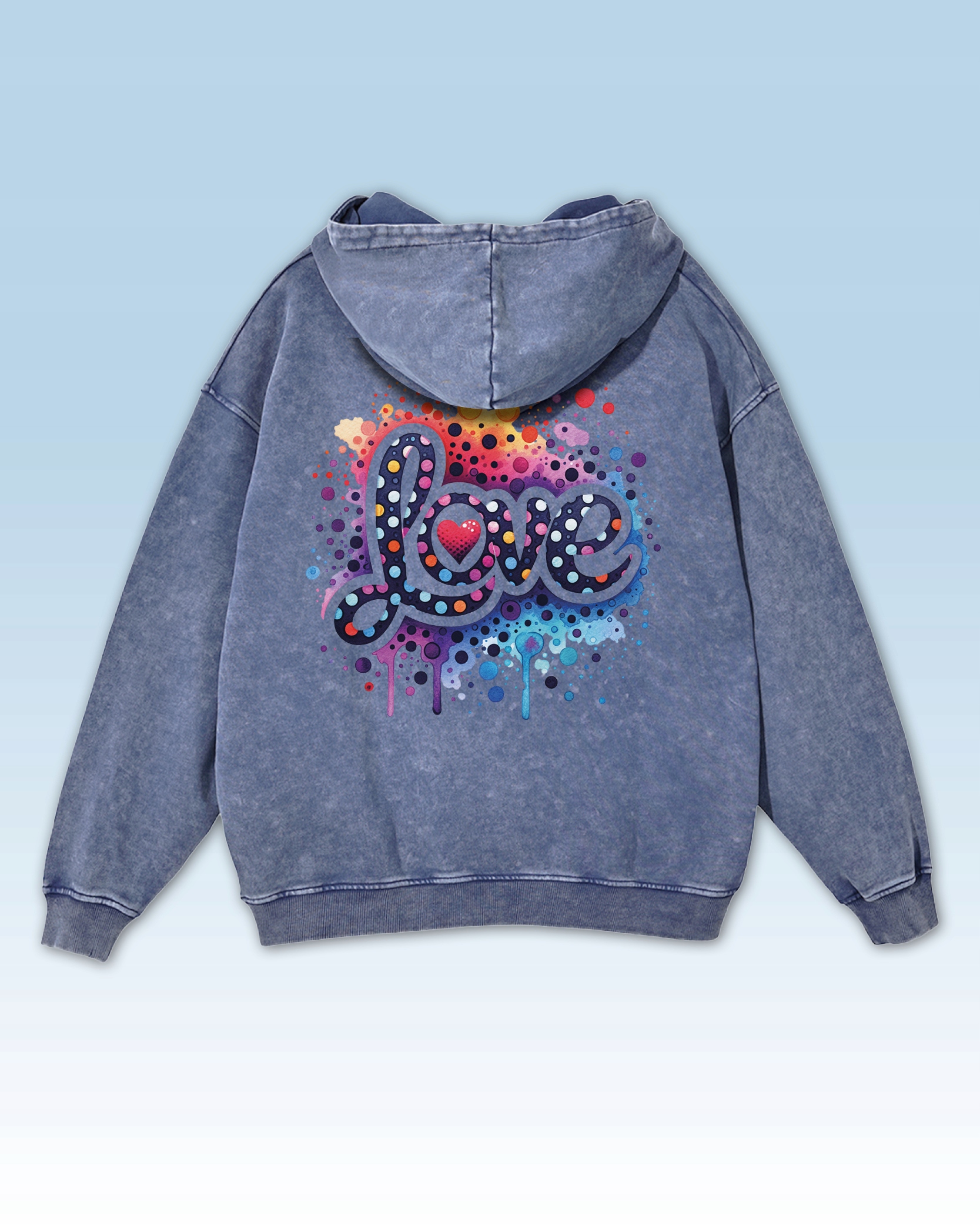 Mikina Barevná Láska Radost Života Láska Barevná Neformální Modrá XL