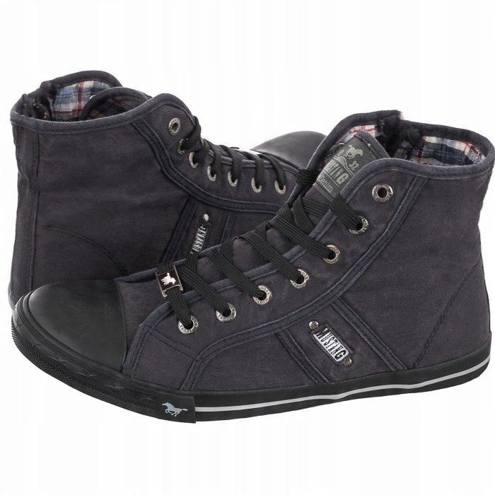 

Buty Trampki Mustang Grafitowe/Czarne 48C0014