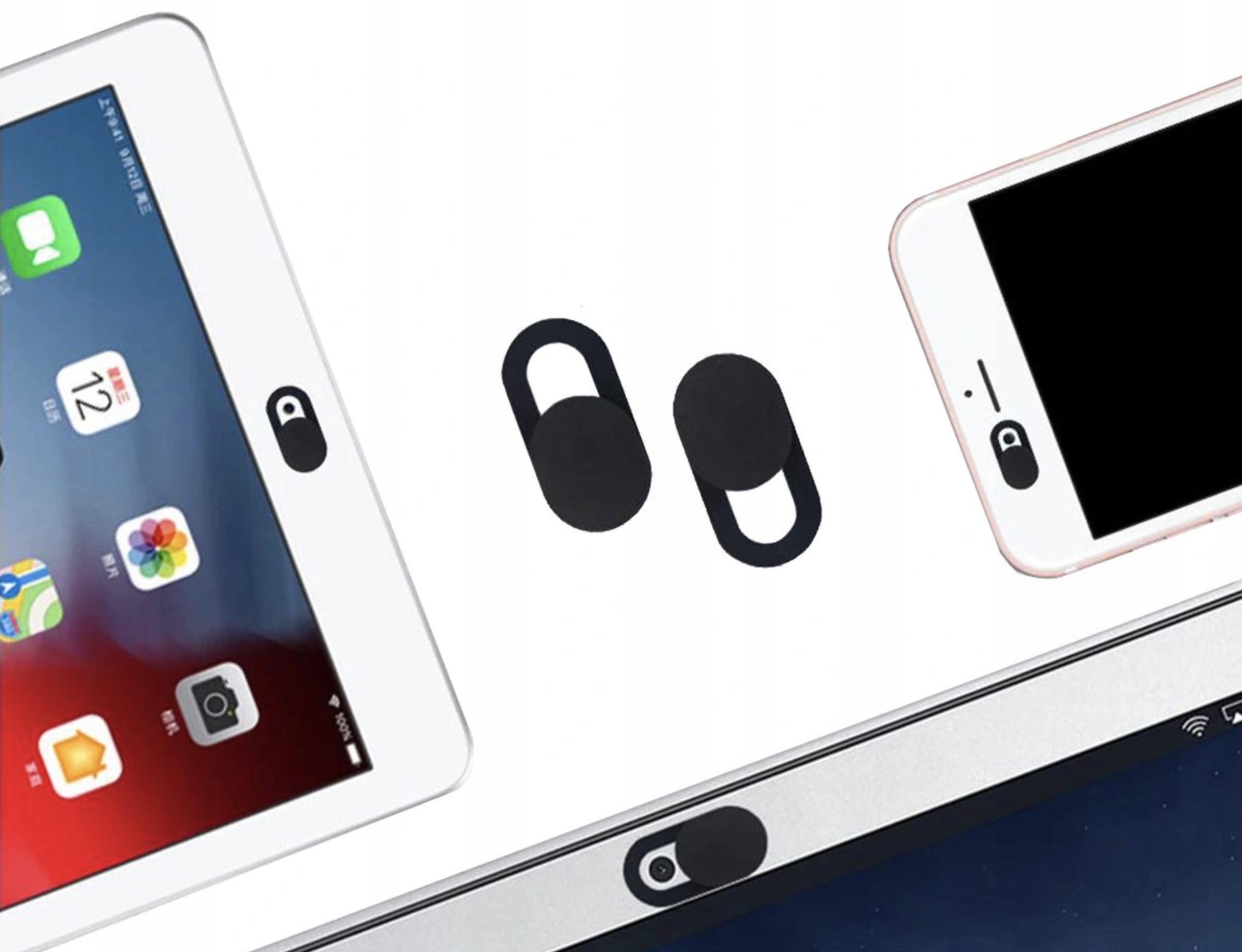 1x ZAŚLEPKA ZASŁONA ROZSUWANA KAMERY KAMERKI LAPTOPA WEBCAM TABLETA APARATU Model white