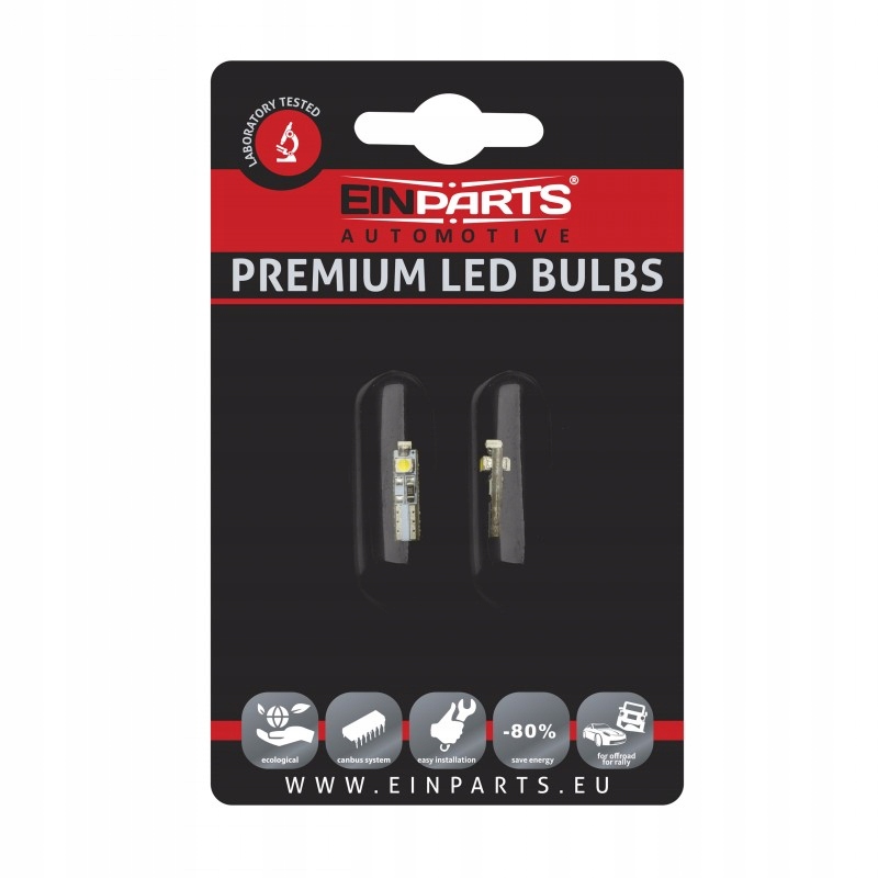 Żarówki Led Do Auta 12V T5 6000K Diody Smd 3528