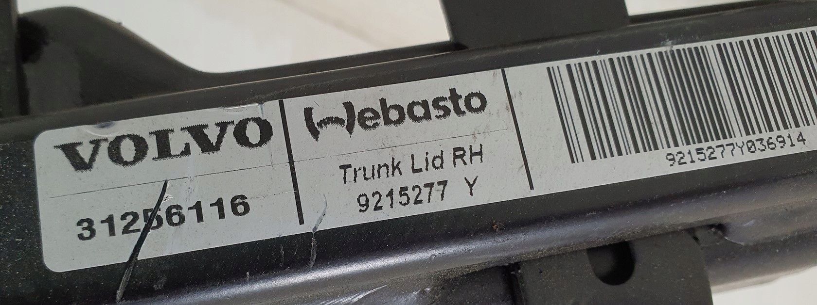 ZAWIAS SILOWNIK DACHU PRAWY TYL VOLVO C70 II Part number 31256116