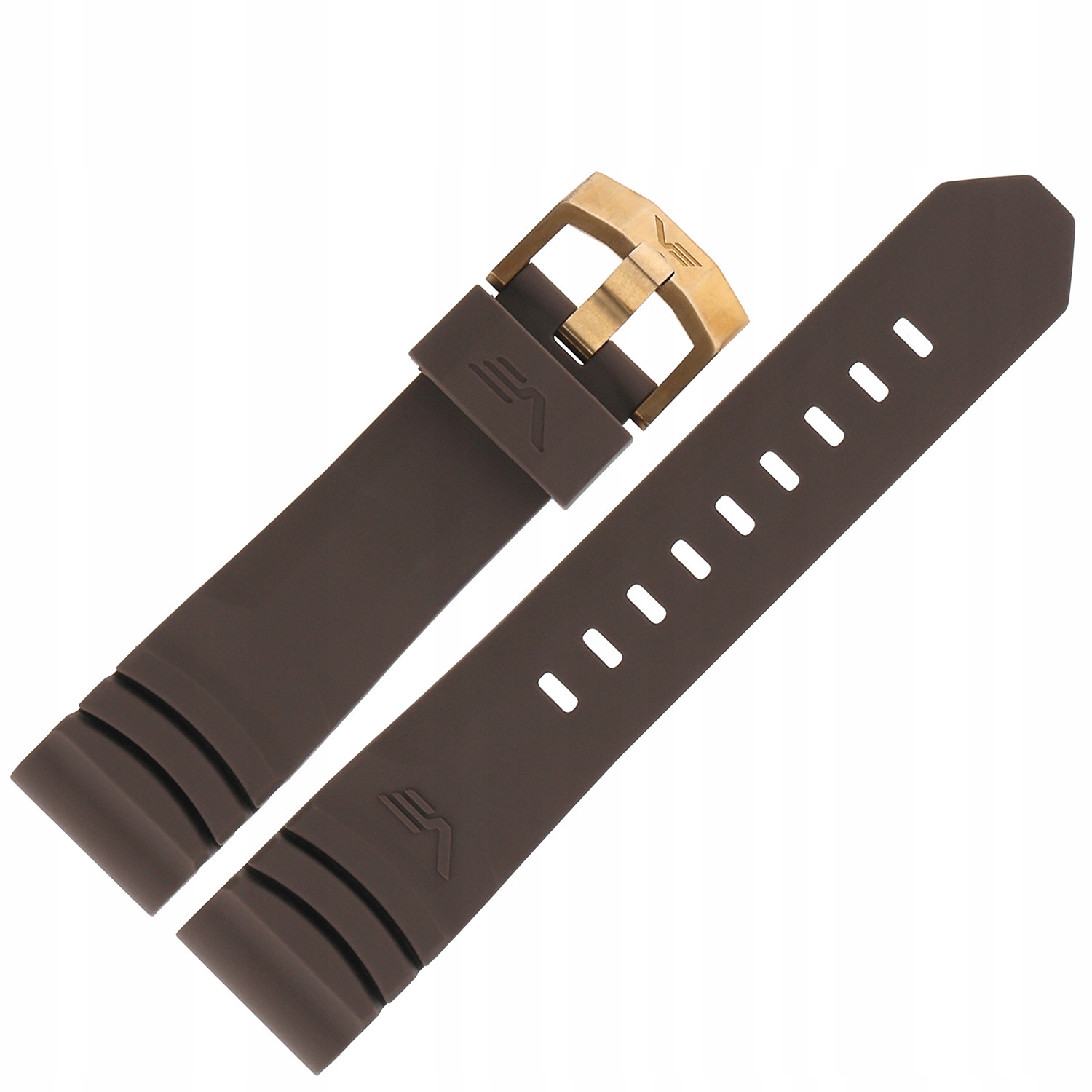 Pásek SSN-571 Silikon (O613) hnědý s hnědou barvou