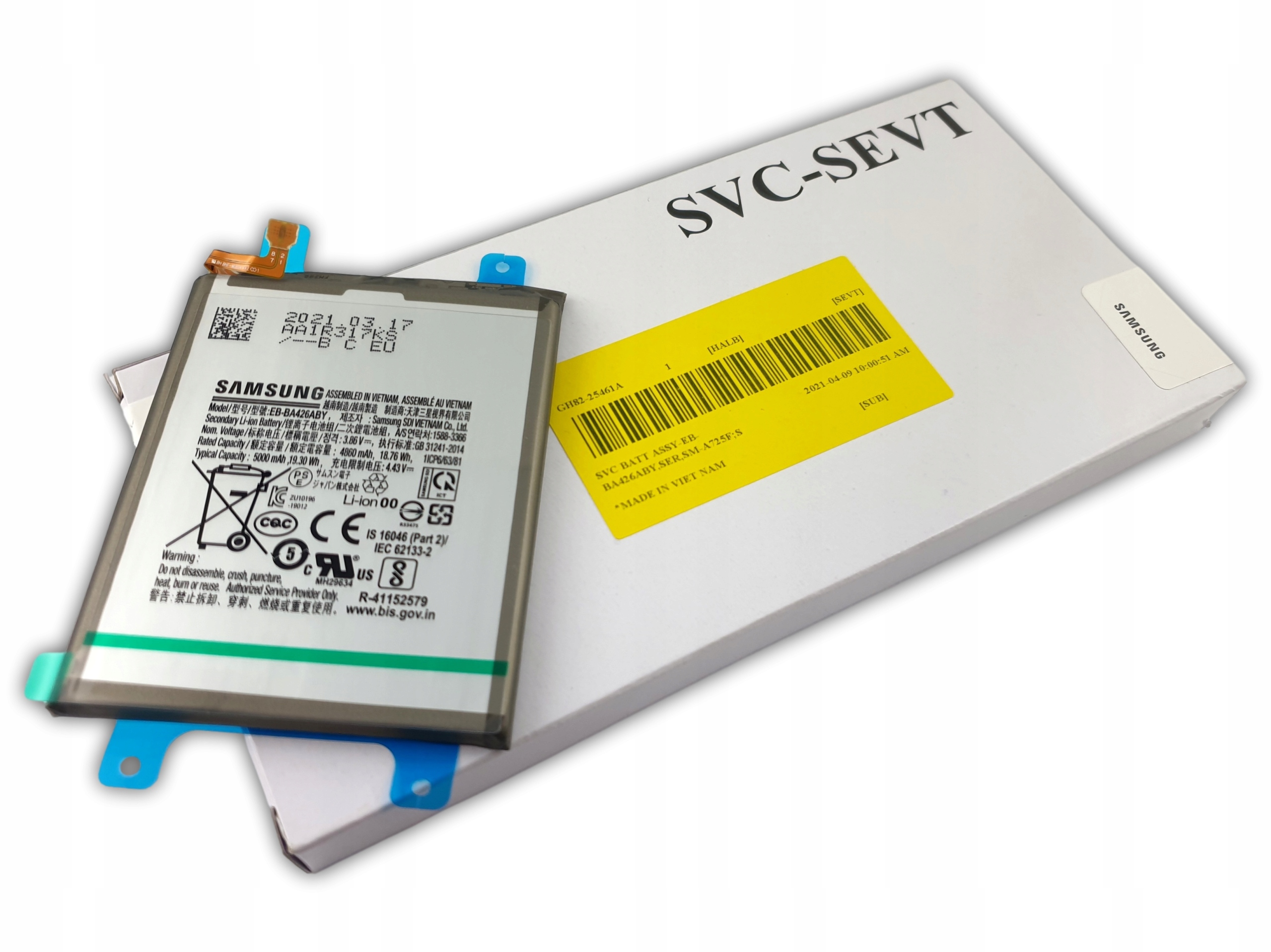 Lithium-iontová baterie Samsung 5000 mAh pro Galaxy A32 5G/A42 5G/A72/M22/M32