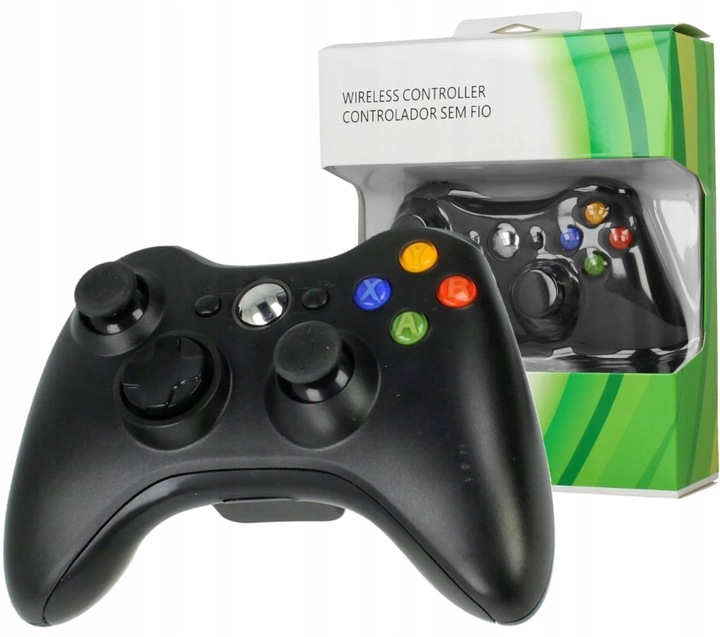 Bezdrátový Pad Pro Konzoli Xbox 360 Ovladač Pc Černý Gamepad