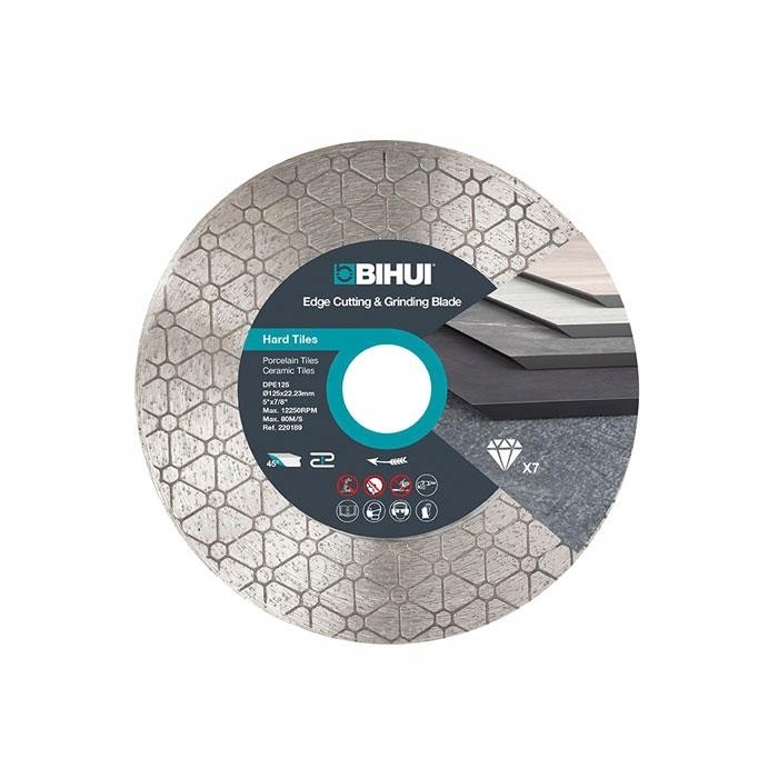 Kotouč Pro Úkosování Dlaždic Slinuté Dlažby Bihui 125 MM Řezání Broušení