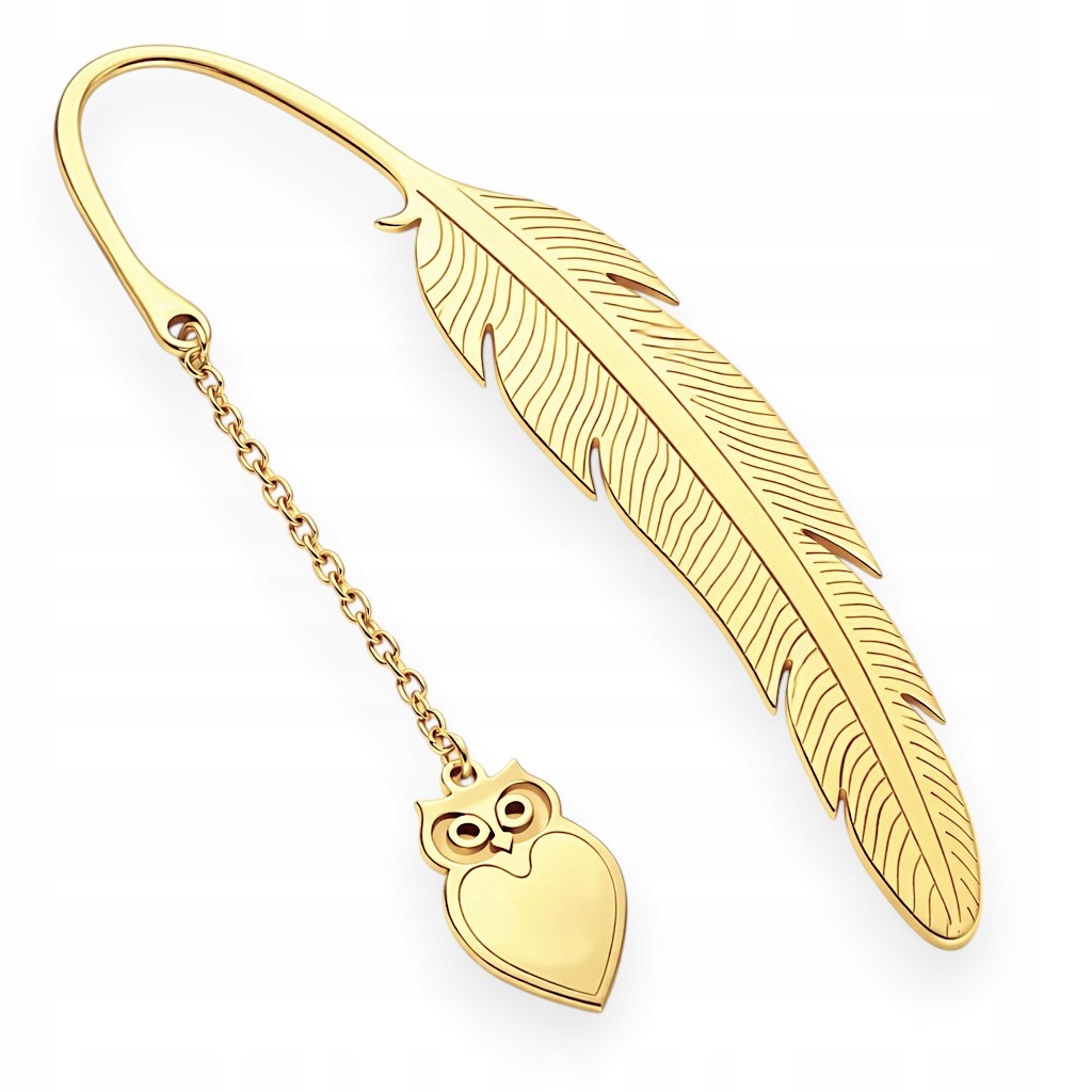 Záložka do knihy ze stříbra Ag 925 Pero a sova ZAK04G