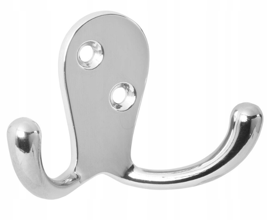 Wieszak chrom podwójny przykręcany 2 śruby DAS met