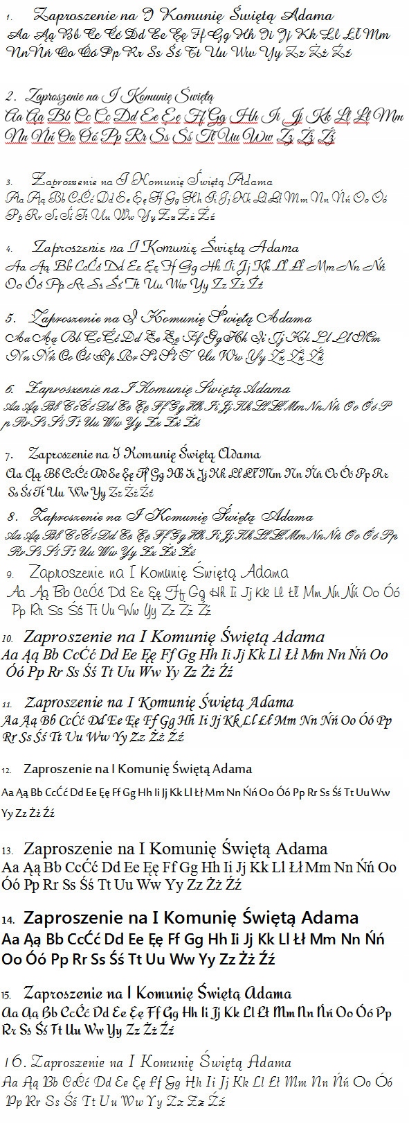 Zaproszenia na Komunię Komunijne PEŁNA PERSONALIZACJA Kolor złoty