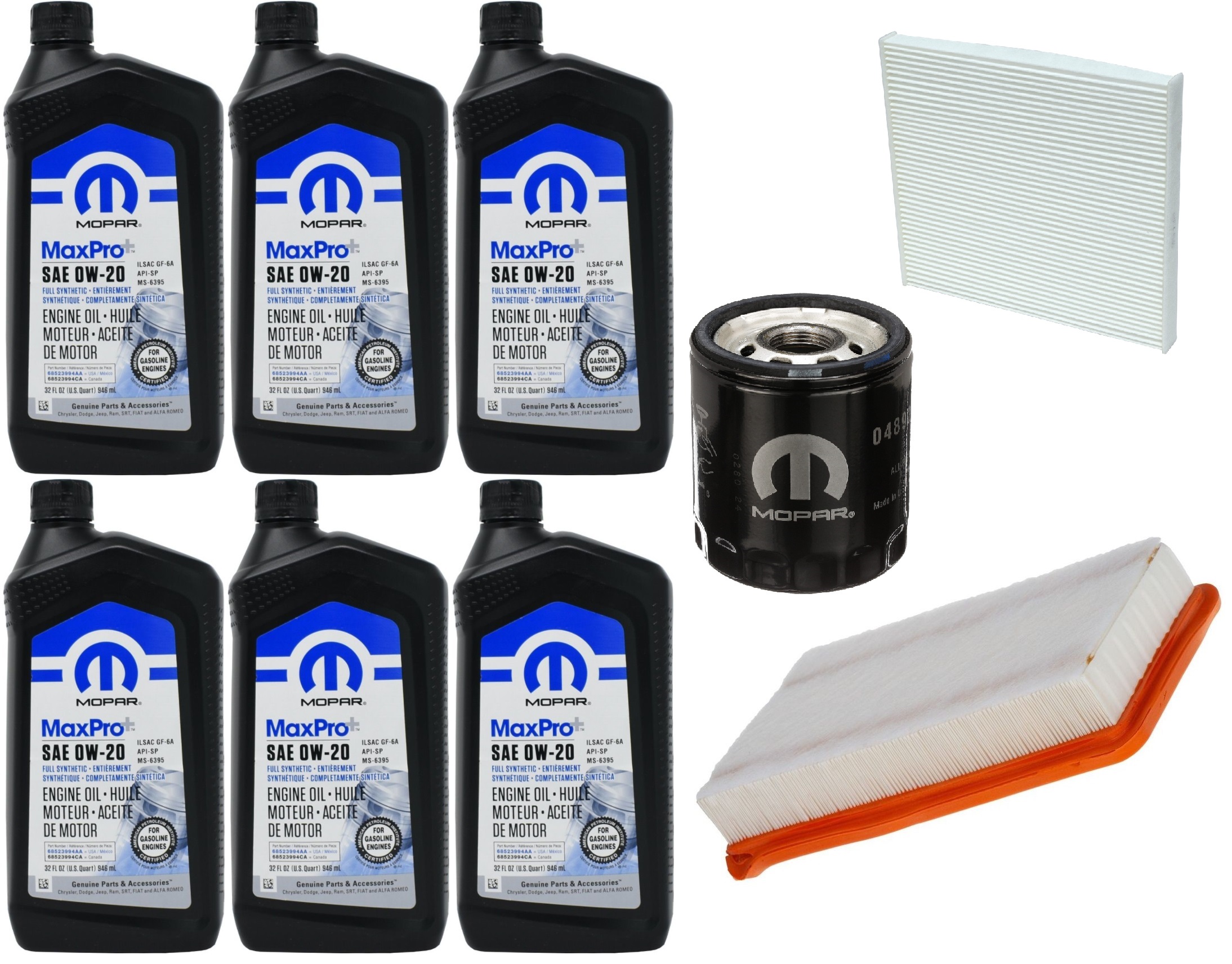 MOPAR 0W20 5,7L + FILTRY CHRYSLER 200 2,4 15-2017