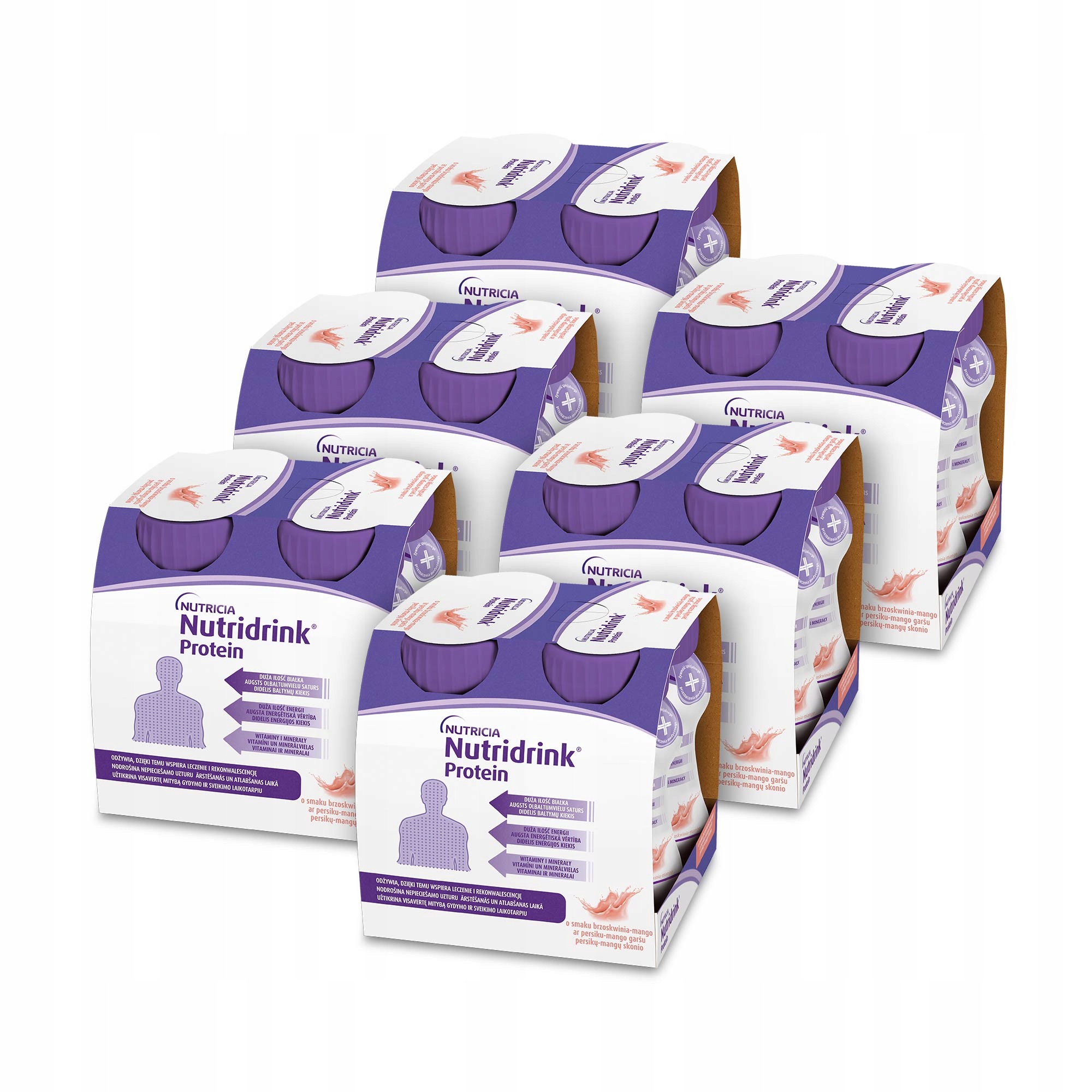Nutridrink Protein o smaku brzoskwinia mango Zestaw 24 x 125 ml