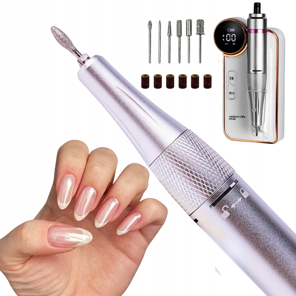 Bruska na nehty Bezdrátová se stanicí Manikúra pedikúra Set