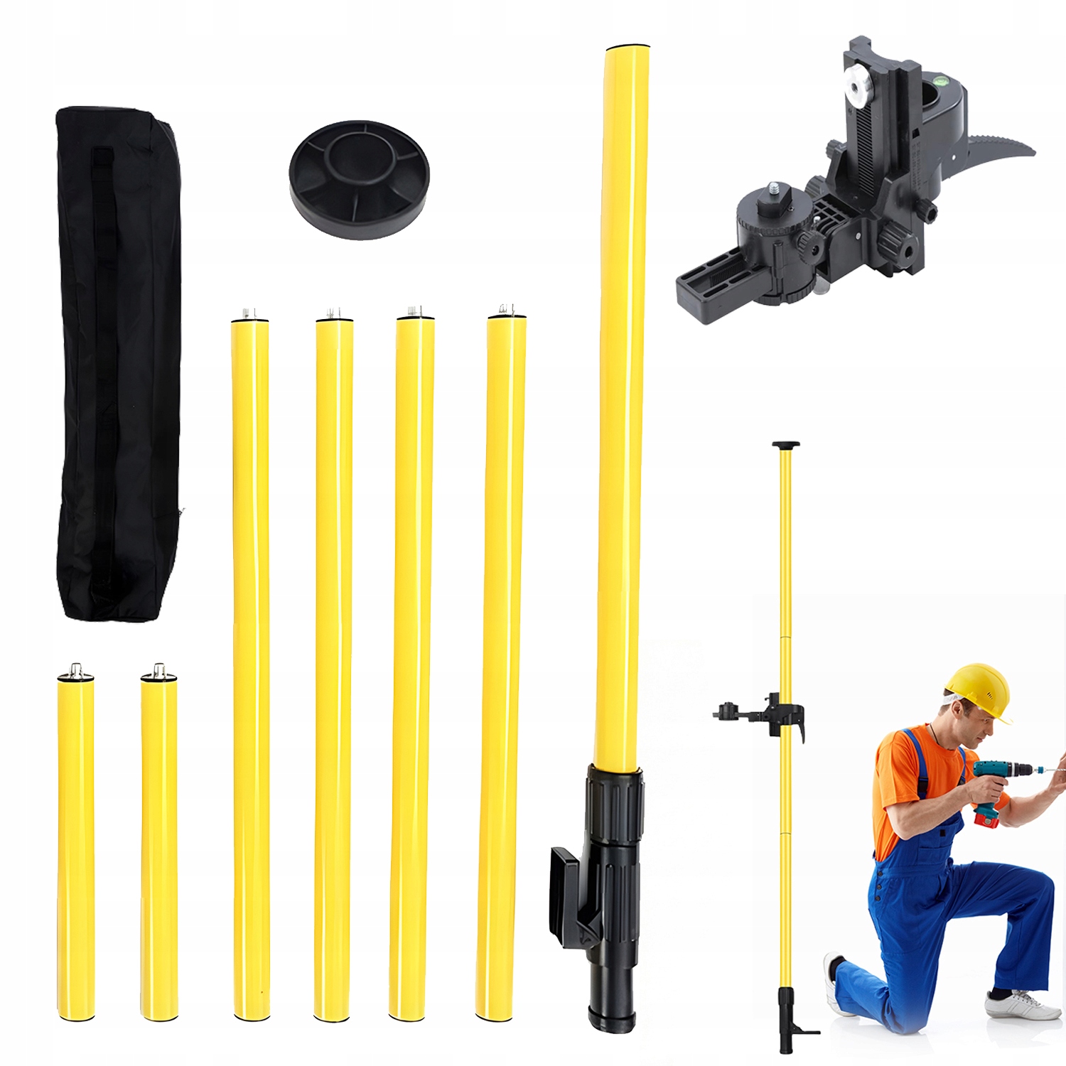 Rozpěrná Tyč Pro Laser Teleskopická Tyč Vodováhy Stativ Odolný