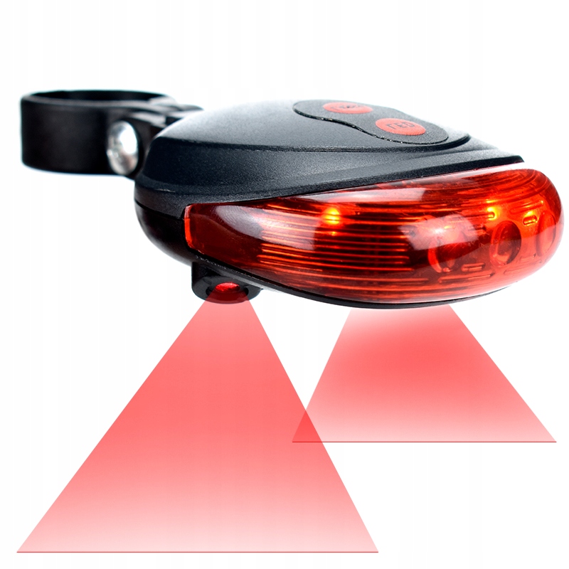 

Tylna Lampka Rowerowa Laser Światło Ostrzegawcze