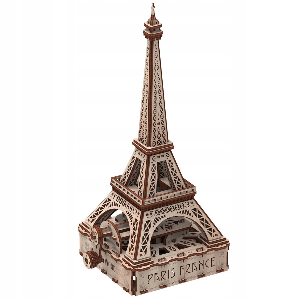 Mr.Playwood Dřevěný Model Puzzle 3D Eiffelova Led