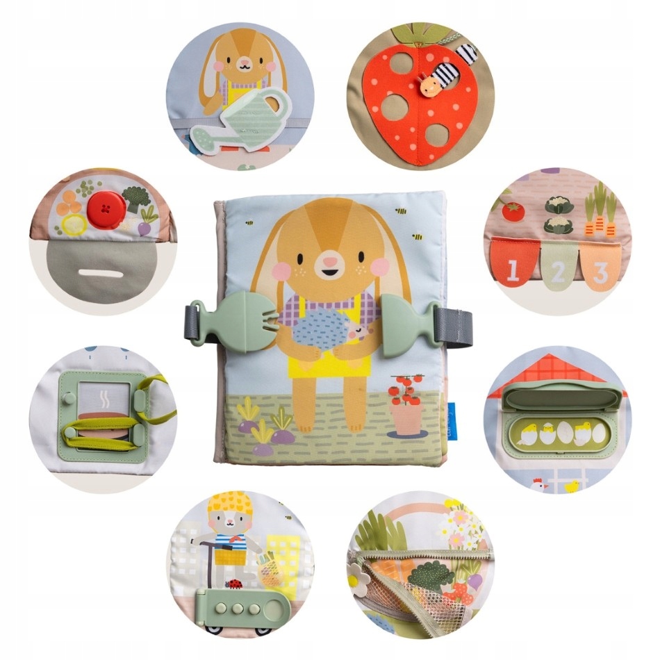 Taf Toys Moja Pierwsza sensoryczna Zajmująca książeczka Aktywności