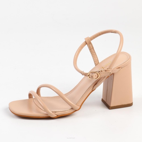 

Beżowe sandały damskie na słupku Vinceza 20161 r38