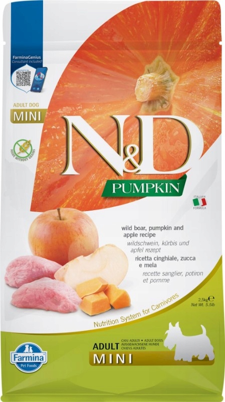 N&d Pumpkin Boar Apple Adult Mini 2,5KG karma dla małych psów