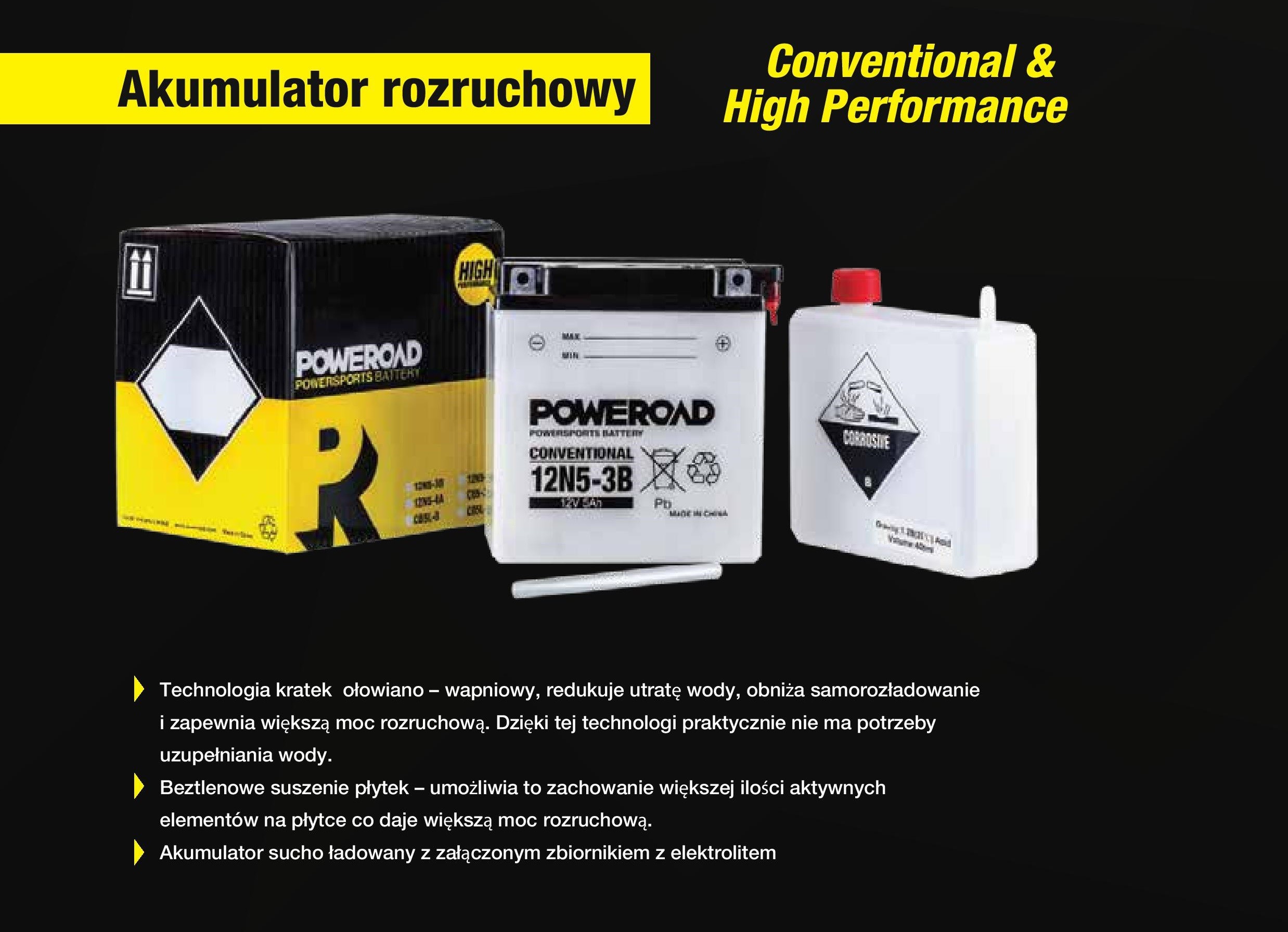 

Akumulator Poweroad 12V 4AH/40A CB4L-B